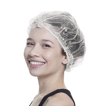 Touca Plástica Descartavel para Banho 50 Unidades