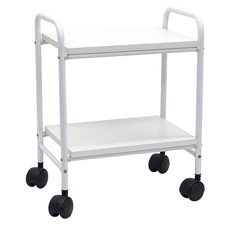 Carrinho Multiuso Pratique Pequeno 2 Prateleira Branco