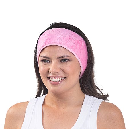 Faixa Aveludada De Cabelo Para Limpeza de Pele e Maquiagem