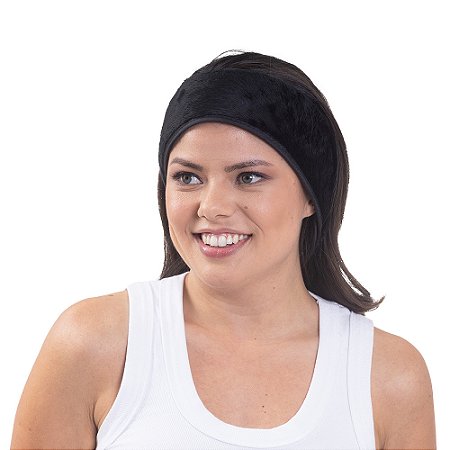 Faixa Aveludada De Cabelo Para Limpeza de Pele e Maquiagem