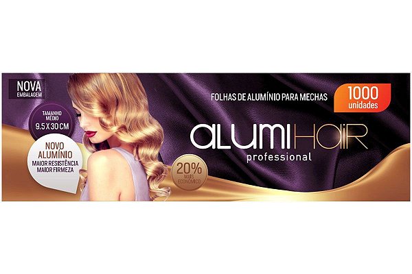 Papel Alumínio Para Mechas Alumihair 9.5x30 Cm C/ 1000 Unid