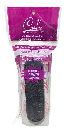 Lixa Descartável Para Pés Com Refil Plástico Cel's 50 Unidades