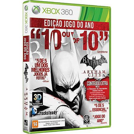 Batman Arkham City - Edição Jogo do Ano - Xbox 360  Platinum hits ( USADO )