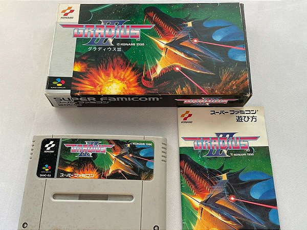 Gradius 3 ( CIB ) - Famicom  Super Nintendo - JP Original ( USADO )