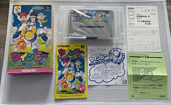 Pop'n TwinBee Rainbow Bell Adventures ( CIB ) - Famicom  Super Nintendo - JP Original ( USADO )