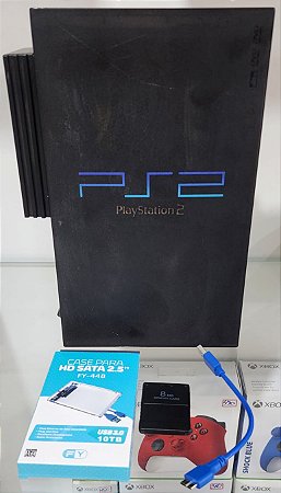Console PS2 Midnight Black Desbloqueado Matrix ( USADO )
