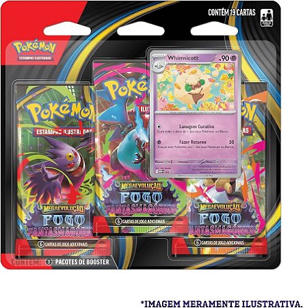 (PT-BR) Blister Triplo Megaevolução 2 - Fogo Fantasmagórico - Whimsicott