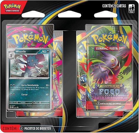 (PT-BR) Blister Quádruplo Megaevolução 2 - Fogo Fantasmagórico- Weaville