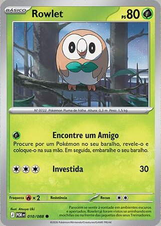 Rowlet (010/88) ( Normal - Equilibrio Perfeito NM )