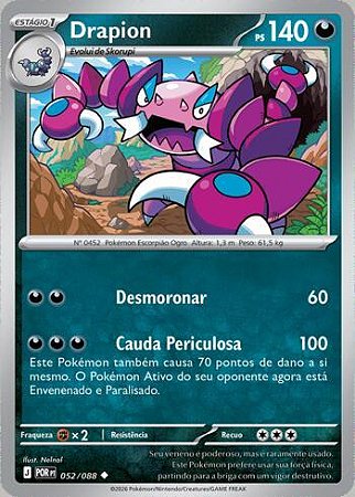 Drapion (052/88) ( Reverse Foil - Equilibrio Perfeito NM )