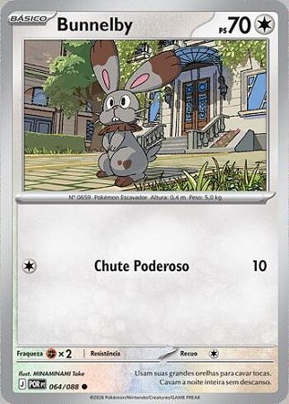 Bunnelby (064/88) ( Normal - Equilibrio Perfeito NM )