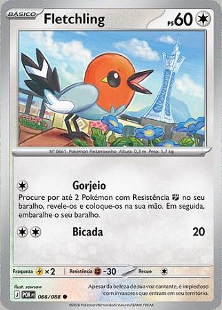 Fletchling (066/88) ( Reverse Foil - Equilibrio Perfeito NM )