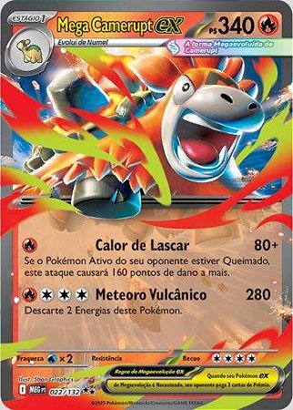 Mega Camerupt ex (022/132) ( Foil - Megaevolução NM )
