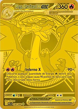 Mega Charizard X ex (130/094) ( Foil - Fogo Fantasmagórico NM )