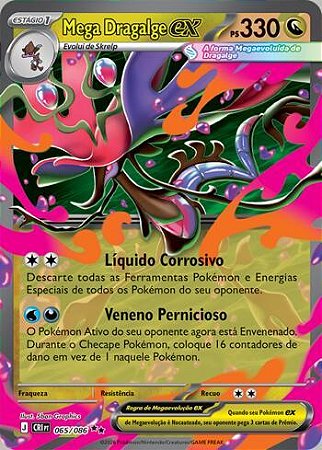 Mega Dragalge ex (065/086) ( Foil - Caos Ascendentes NM )