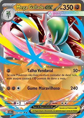 Mega Gallade ex (048/086) ( Foil - Caos Ascendentes NM )
