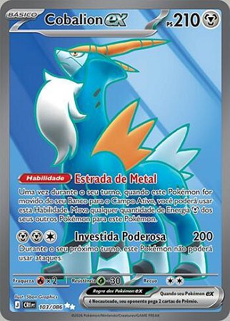 Cobalion ex (103/086) ( Foil - Caos Ascendentes NM )