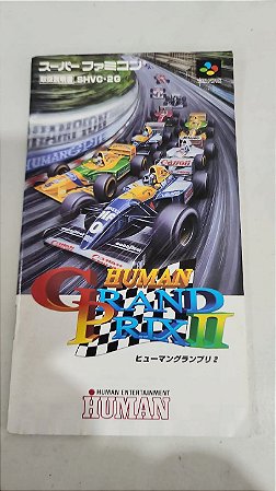 Manual F1 Human Grand Prinx 2 - Super Famicom ( USADO )