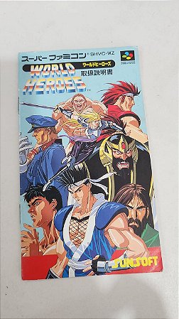 Manual World Heroes - Super Famicom ( USADO )
