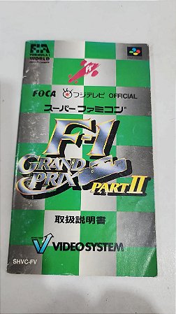 Manual F1 Grand Prix Part 2 - Super Famicom ( USADO )