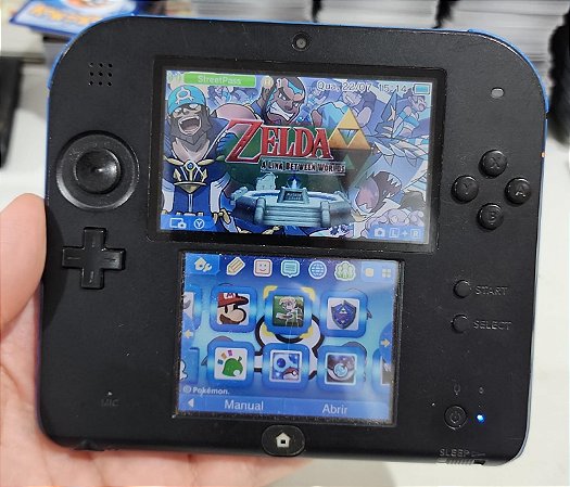 Console Nintendo 2DS D3SBLOQU34DO com cartão de 64GB