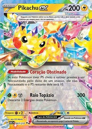 Pikachu ex (057/217) ( Foil - Heróis Excelsos NM )