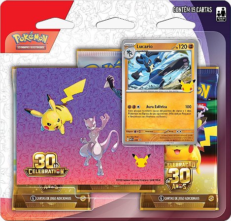 Blister Triplo Celebração 30 anos - Lucario ( Pré Venda Disponivel A partir de 16/09 )