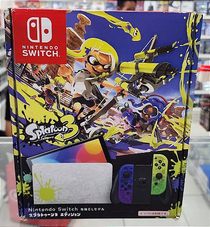 Console Nintendo Switch Oled Edição Especial Splatoon 3 ( USADO )