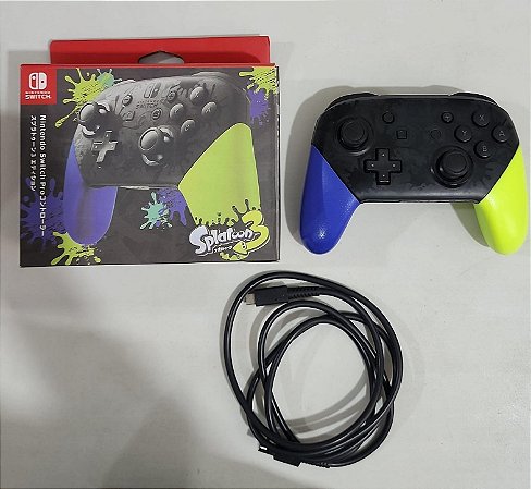 Controle Nintendo Switch Pro Splatoon 3 (USADO)