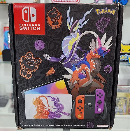 Console Nintendo Switch Oled Edição Especial Pokemon  Scarlet & Violet DESBLOQUEADO ( USADO )