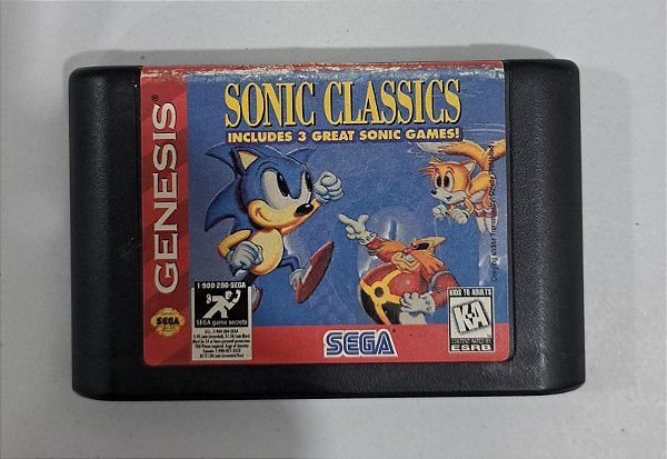 Sonic Classics: Include 3 Great Sonic Games - Mega Drive (USADO)