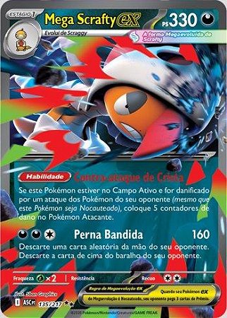 Mega Scrafty ex (135/217)( Foil - Heróis Excelsos NM )