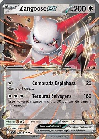 Zangoose ex (167/217)( Foil - Heróis Excelsos NM )