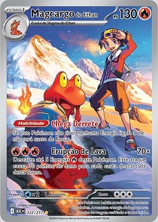 Magcargo do Ethan (222/217)( Foil - Heróis Excelsos NM )