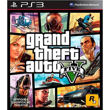 Gta 5 Grand Theft Auto V - Ps3 ( NOVO ) - Rodrigo Games