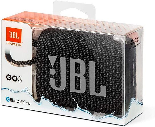 Jbl Go 3 Bluetooth 5.1 Preto