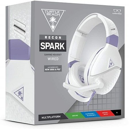 Headset Gamer Turtle Beach Recon Spark - Compatível com PC PS4 PS5 Xbox Nintendo Switch e Mobile Branco