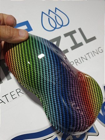 pelicula para water transfer printing modelo CARBONO COLORIDO  tamanho 1mts x 50cm de largura