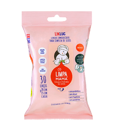 Limpa Mamá - Likluc - Pacote com 30 lenços