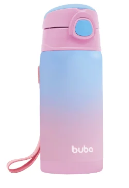 Copo Térmico Parede Dupla com Canudo – Rosa - Buba