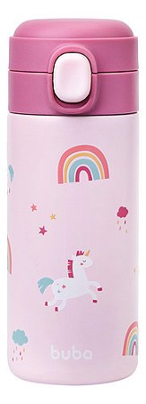 Garrafa Termica Infantil Com Canudo Unicornio Buba