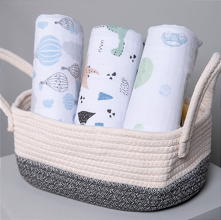 Cueiro Swaddle Papi Soft Estampado 80 x 80 cm - Jurassic