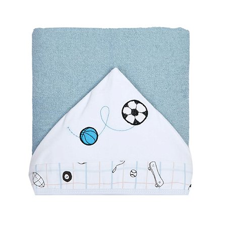 Toalhão de banho infantil com Capuz Forrada - Papi - 1,35 m X 80 cm - Esporte
