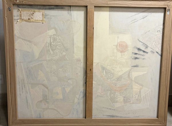 Pintura Roberto Burle Marx. Panneaux e tinta sobre tecido. 122/152 cm. Livre de qualquer ônus.