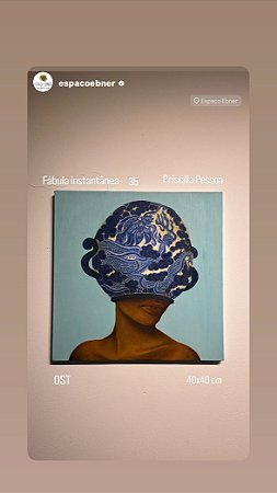 Pintura Priscilla Pessoa . OST. 40/40 cm. Ano 2025. Título: Fábula Instantânea 35.