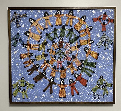 Pintura Antonio Poteiro. OST. 90/100 cm. Ciranda no Céu . Ano 2006. Com certificado de autenticidade.