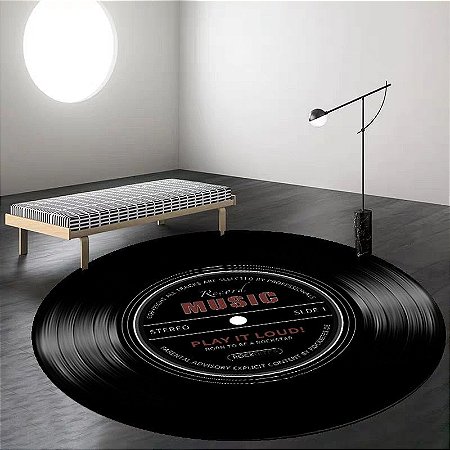 Tapete retrô Disco Vinil diâmetro 40cm