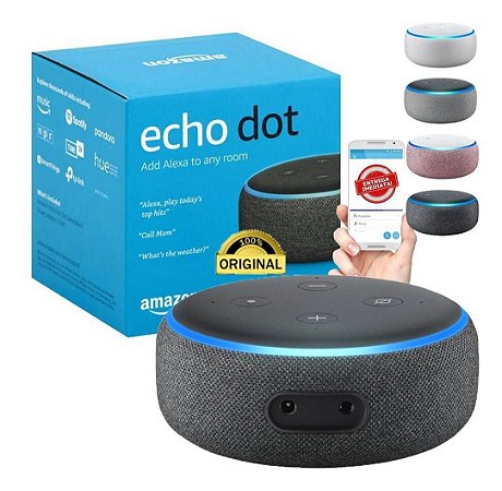 Echo Dot Amazon 3ª Geração Smart Speaker Com Alexa Wi-fi