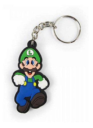 Chaveiro Emborrachado Luigi Super Mario Bros Geek Games