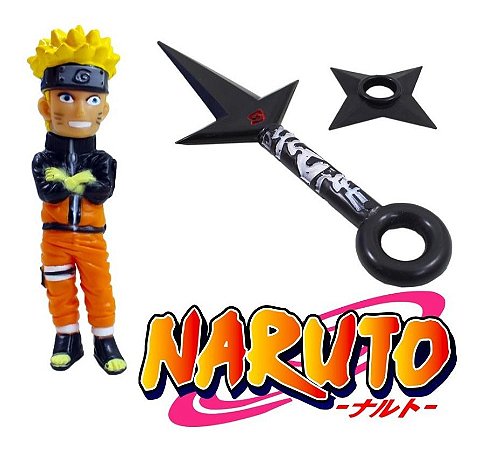 Brinquedo Boneco Naruto Kunai e shuriken Kit Ninja Shippuden
